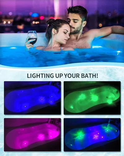 Miniatura 3 de Bombas de baño iluminadas con sorpresa en el interior, juego de regalo natural XL de 4.23 onzas, 6 con aceites esenciales, bombas de baño grandes