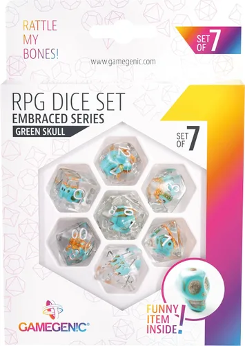 Miniatura 2 de Gamegenic Embraced Series RPG Juego de dados Juego de 7 dados en una variedad de tamaños diseñados para juegos de rol, dados de resina de alta