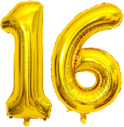 Miniatura 27 de Globo dorado grande de 40 pulgadas con letras del alfabeto de Mylar de aluminio de helio, globos de número grande para cumpleaños, aniversario