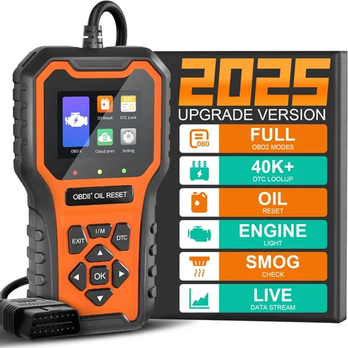 Miniatura 10 de Escáner OBD2, lector de código profesional para comprobar la luz del motor/restablecimiento de luz de aceite, herramienta de escaneo OBDII mejorada