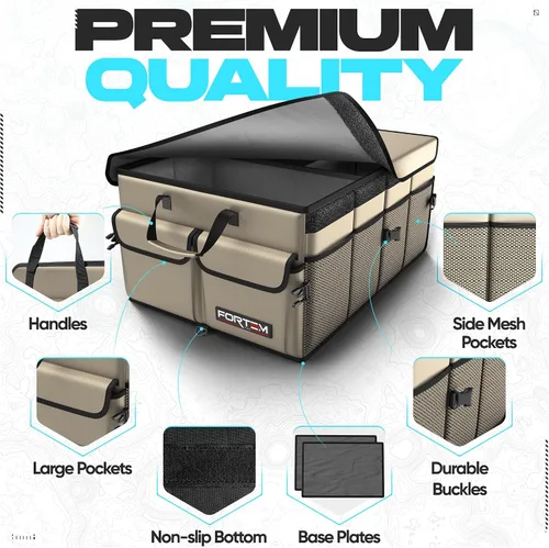 Miniatura 2 de FORTEM Organizador de maletero para SUV, organizador de maletero de automóvil, almacenamiento plegable, accesorios de coche para mujeres y hombres