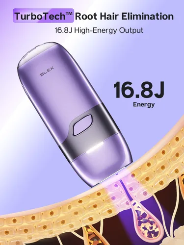 Miniatura 3 de Blex Mini Láser para Depilación para Mujeres y Hombres, Dispositivo de Depilación Láser IPL, Diseño Mini de 201g, 2 en 1 con Rejuvenecimiento