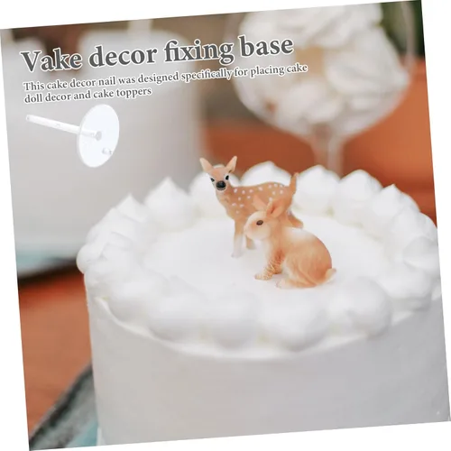 Miniatura 8 de FUOYLOO Soporte de fijación para decoración de pasteles de grado alimenticio, uñas de plástico para hornear y decorar manualidades, organizador
