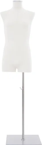 Maniquí masculino con forma de cuerpo de maniquí, 27.5 a 51 pulgadas de altura ajustable de media longitud, modelo de ropa para exhibición de