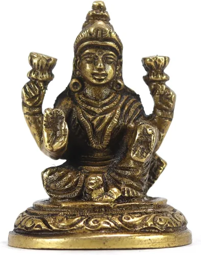 Miniatura 19 de ASHIRWAD Escultura de estatua de ídolo de latón para Diwali Pooja, templo, decoración del hogar, Vastu Laxmi Devi Maa AE000006-18 (Laxmi-18)