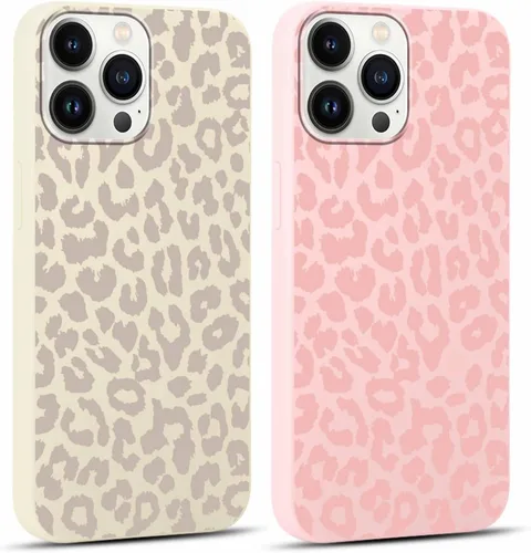 Miniatura 43 de Paquete de 2 Fundas de Teléfono Bonitas con Estampado de Guepardo para Apple iPhone 13 Pro Max de 6.7 Pulgadas, Fundas de Diseño