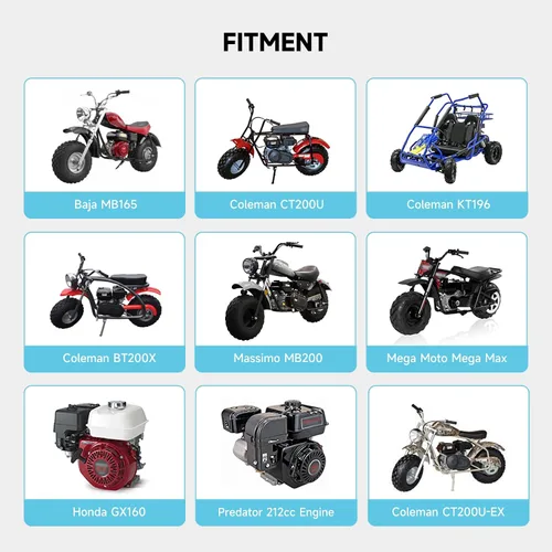 Miniatura 6 de FVRITO VM22 Carburador de Carrera de Rendimiento para Predator 212cc 196cc Coleman CT200U BT200X KT196 Mini Bike Go Kart GX160 GX200 6.5HP OHV Motor