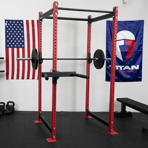 Miniatura 4 de Titan Fitness Barra de inmersión en Y para bastidores de potencia serie T-3, accesorio de inmersión montado en rack, capacidad de 500 libras