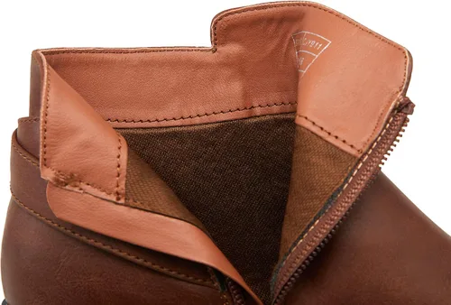 Miniatura 6 de VEPOSE botas al tobillo para mujer con tacón bajo y grueso, con perforaciones, botas de vaquero