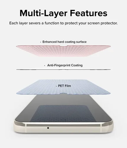 Miniatura 9 de Ringke Película protectora de seda [2 unidades] Compatible con Samsung Galaxy S23 Plus 5G, película protectora multicapa de calidad premium
