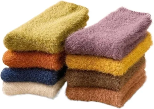 Miniatura 2 de TRENIS Ventilation Solid Socks Comfortable Socks Winter Warm Fluffy Bed Socks