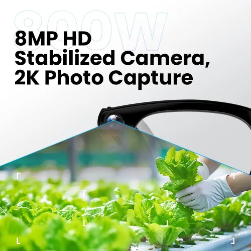 Miniatura 3 de Padmate Viewmate - Lentes inteligentes AI con cámara, grabación HD 1080P y control de voz, lentes de traducción Bluetooth con 164 idiomas