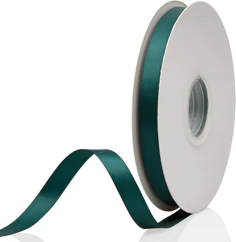 Miniatura 37 de Cinta de satén de doble cara verde manzana de 1-1/2 x 50 yardas, rollos de cinta de tela de alta densidad de color sólido, ideal para envolver