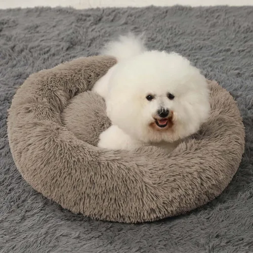 Miniatura 10 de Hachikitty Calming Donut Cuddler - Cama para perros medianos, 24 pulgadas