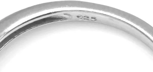 Miniatura 4 de Silvershake Anillo de plata de ley 925 con forma cuadrada de 3 puntas