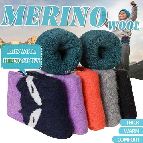 Miniatura 3 de Eocom - Medias de invierno cálidos de lana para niños y niñas 6 pares