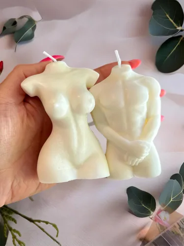 Miniatura 6 de Women&Man Body Shaped Candles 2 pcs, Torso Candle, Naked Body Candles, Man Body Candle, Woman Body Candle, Handmade Soy Wax Candle