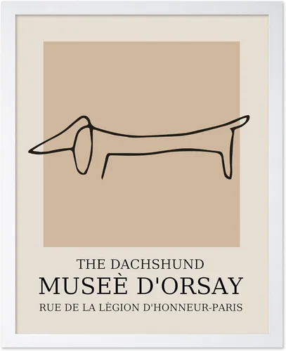 Miniatura 11 de Poster Master Póster Vintage – Impresión Retro de Dachshund – Arte de Perro – Dibujo Lineal – Arte de Boceto – Regalo para Niños, Niñas y Amantes