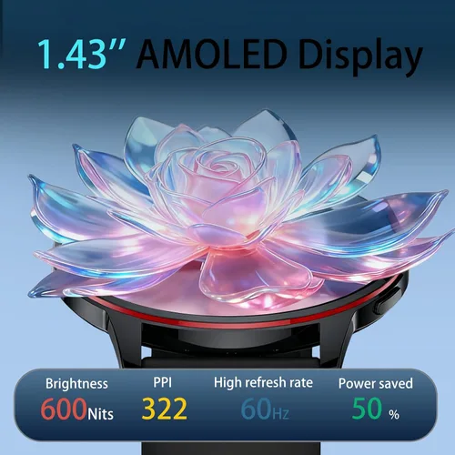 Miniatura 2 de Reloj inteligente para hombres y mujeres, pantalla AMOLED HD de 1.43 pulgadas, reloj inteligente IP68 impermeable, reloj rastreador de actividad
