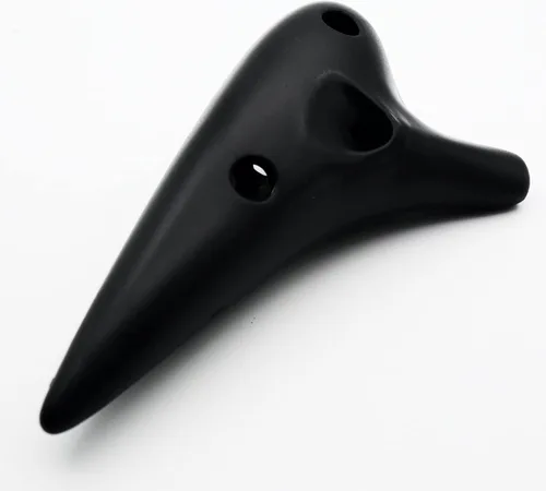 Miniatura 4 de Aestivate Ocarina Alto C de 12 agujeros, plástico negro, fácil de aprender, perfecto para principiantes y regalos