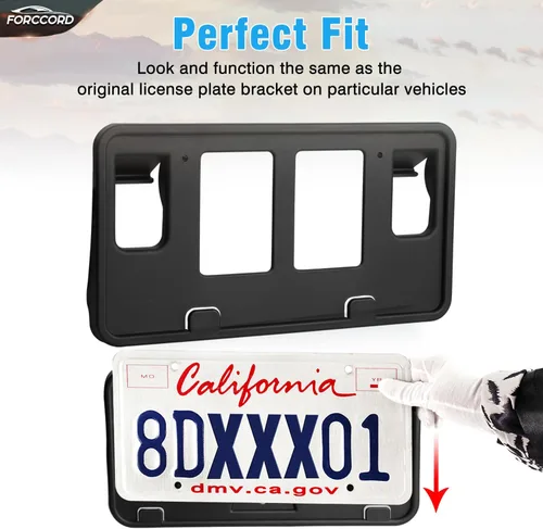Miniatura 7 de Ajuste personalizado para soporte de placa de matrícula Ford F-150 2008 2007 2006 Marco de placa de matrícula frontal negro Accesorios de automóvil