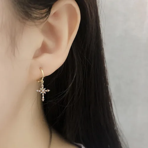Miniatura 4 de Zirconia Crystal Rhinestone Cross Charms for Jewelry Making Bracelet Necklace Choke Earring Pendant Key Chain Craft Supplies DIY Accessories