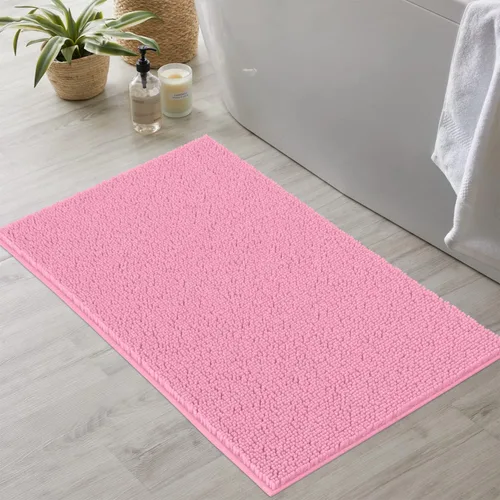 Miniatura 117 de LuxUrux Tapete de microfibra afelpada, de felpilla extrasuave, pelo largo de 1 pulgada, muy absorbente, para baño o ducha, lavar y secar a máquina