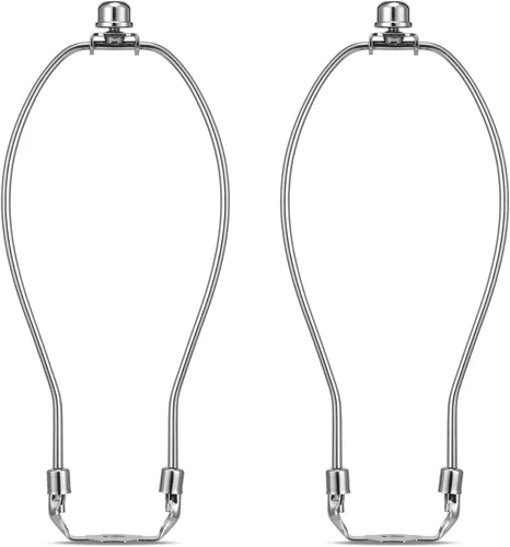 Miniatura 12 de Juego de 2 soportes desmontables para arpa de lámpara de 7 pulgadas para lámparas de mesa y de pie, soporte resistente para pantalla de lámpara