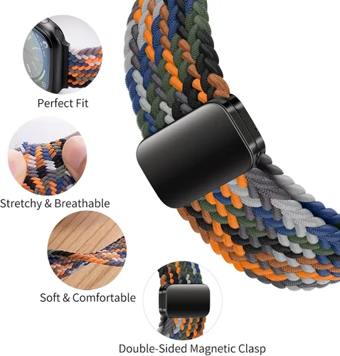 Miniatura 5 de Qimela Correa deportiva compatible con correas de Apple Watch de 1.49, 1.57, 1.61, 1.65, 1.73, 1.77 pulgadas, 1.77 pulgadas, 1.77 pulgadas, correa