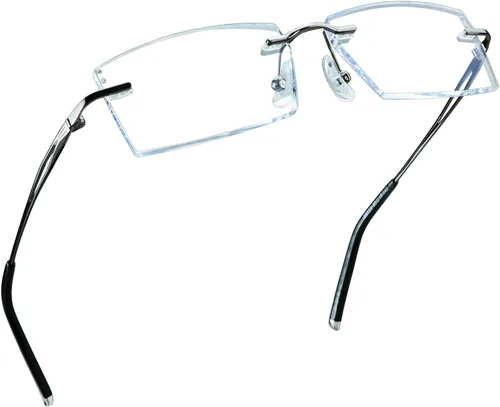 Miniatura 14 de LifeArt Gafas de lectura con bloqueo de luz azul, anti rayos azules, reducen la fatiga ocular, marco sin montura con diamante elegante