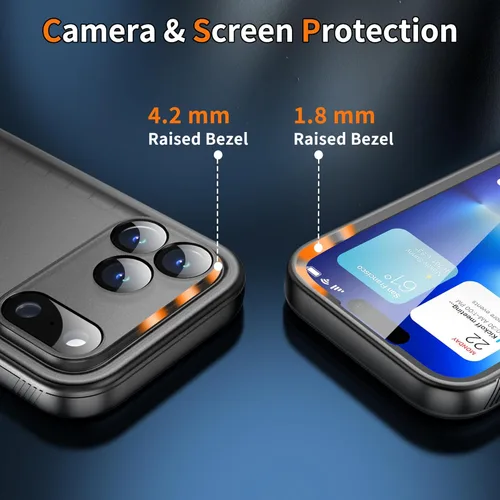 Miniatura 15 de Cozycase TOP Funda impermeable para iPhone 17 Pro Max - Grado militar resistente a todo 360 con protector de cámara de pantalla, doble IP68 a prueba