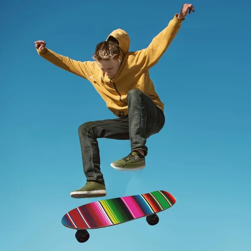 Miniatura 6 de Kigai Cinta de agarre para monopatín con estampado de sarape mexicano, sin burbujas, antideslizante, papel de lija para patineta, 44 x 10 pulgadas