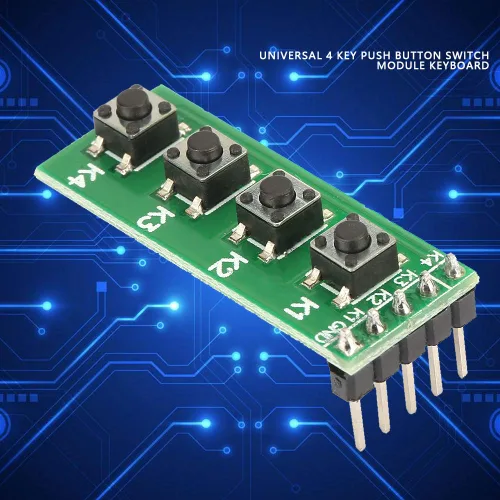 Miniatura 7 de Tablero universal del teclado del módulo del interruptor del botón de 4 teclas