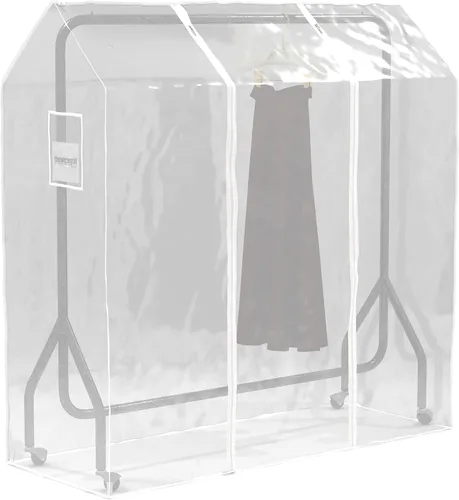 Miniatura 6 de HANGERWORLD Funda transparente para ropa de 5 pies para armario abierto, a prueba de ducha (60 x 24 x 65 pulgadas)