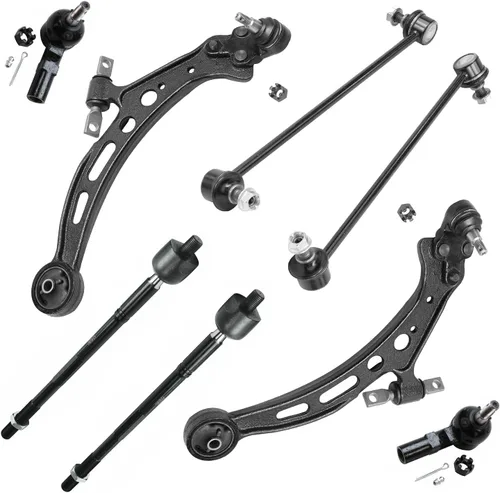 Miniatura 263 de Detroit Axle - Kit de brazos de control de extremo delantero de 8 piezas para Dodge Dakota 00-04, Durango 00-03, 4 brazos de control superior e