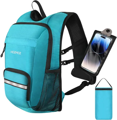 HOZMOZ Mochila de senderismo pequeña de 10L para mujeres y hombres, mochila plegable de viaje, mochila plegable para acampar y senderismo con estilo
