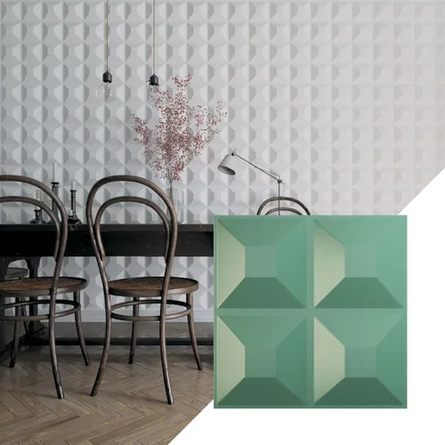 Miniatura 26 de Ekena Millwork Swindon EnduraWall Panel decorativo de pared 3D de 11 7/8 pulgadas de ancho x 11 7/8 pulgadas de alto, fiebre del oro
