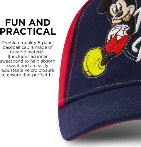 Miniatura 4 de Disney Boys Baseball Cap Mickey Mouse Adjustable Toddler Hat Ages 2-4 Or Boy Hats for Kids Ages 4-7