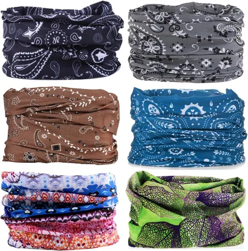 Miniatura 22 de Polaina para el cuello, máscara facial, bufanda bandana para hombres y mujeres, sol, polaina de tubo a prueba de polvo para ciclismo, motocicleta