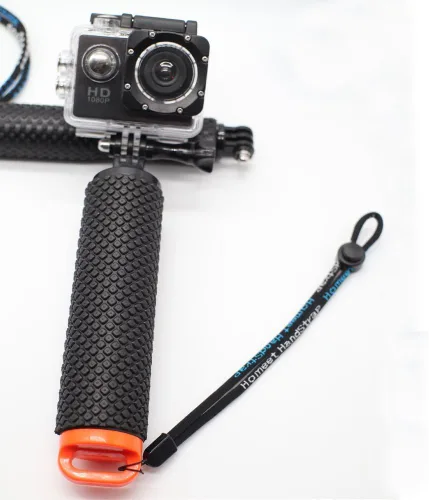 Miniatura 6 de Manija flotante de mano, poste monopie subacuático compatible con cámaras de acción DJI OSMO y otras cámaras deportivas, naranja Agarre de mano