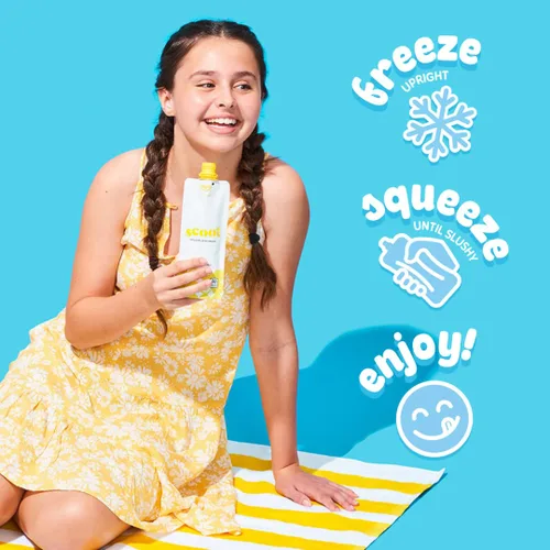 Miniatura 2 de Scoot Frozen Lemonade - Bolsas de 3 onzas con sabor a fresa, listas para congelar, exprimir en un granizado y disfrutar, paquete de 12