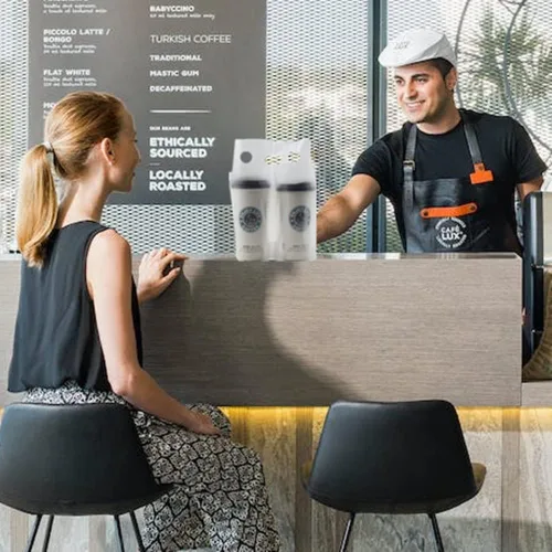 Miniatura 9 de Elyfree 200 unidades de transportador de bebidas para entrega, transportador de plástico transparente con asa para café/té/jugo, bolsas portátiles