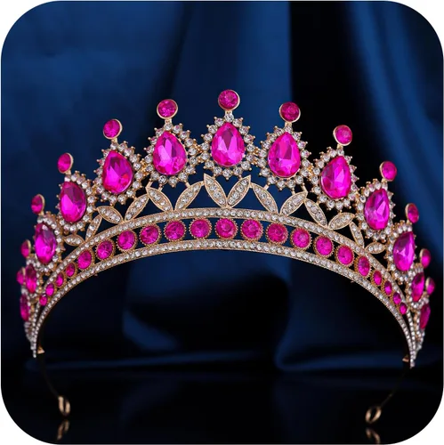 Miniatura 15 de FORSEVEN Tiaras y coronas de cristal para mujer – Boda y fiesta de cumpleaños, corona de princesa, accesorios para el cabello – Diadema de diamantes