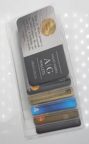 Miniatura 2 de QULSE - Juego de 2 insertos transparentes de alta calidad para cartera, Checkbook 6 Página, Minimalista