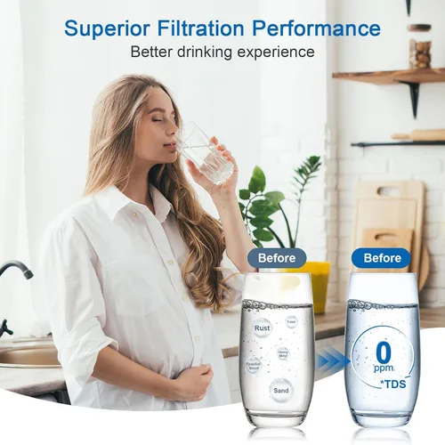 Miniatura 8 de Filtro de agua de repuesto para jarras y dispensadores de agua Brita, Classic 35557, Ob03, Mavea 107007 y más, reduce el cloro y el mal sabor, dura