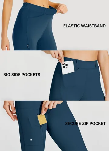 Miniatura 3 de Willit Pantalones de equitación para mujer con asiento completo, pantalones de silicona con bolsillo con cremallera