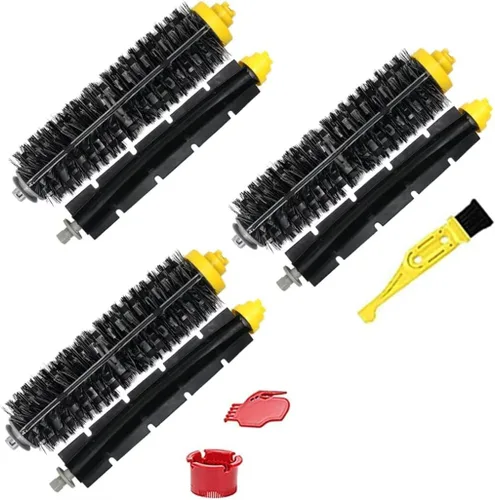 Paquete de 6 piezas de repuesto de cerdas y cepillo batidor flexible para iRobot Roomba 600 700 Series Partes de aspirador Reposición 614 630 645