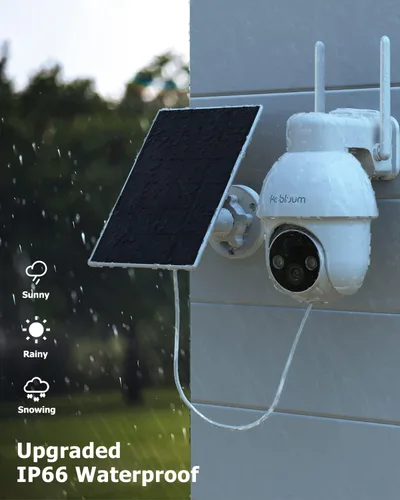 Miniatura 7 de 【2K】 Cámaras de seguridad solar para exteriores inalámbricas, paquete de 2 cámaras para exteriores inalámbricas con energía solar, cámara WiFi