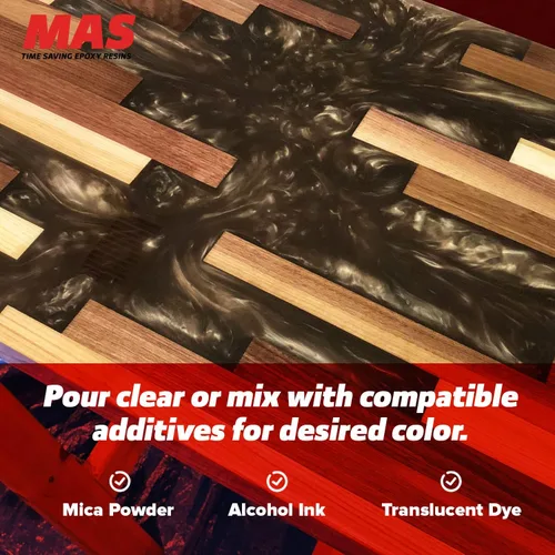 Miniatura 6 de MAS Epoxies Deep Pour X Kit de resina epoxi, 1.5 galones, (resina de 1 galón + 0.5 galones más dura) para fundición, encapsulación, llenado