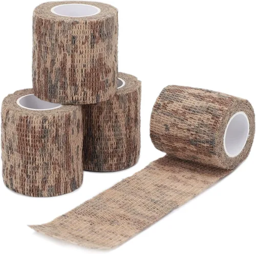 Miniatura 12 de DROK 4/10 Rollos de Cinta de Camuflaje Autoadhesiva, Vendaje de Camuflaje para Deportes al Aire Libre, Escalada, Camping, 2/3 Pulgadas x 4.5 Metros